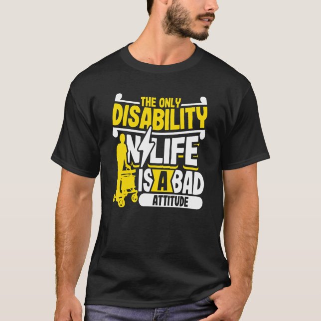 Handicap Wheelchair Disability Humor   Paraplegic T-Shirt (Front)