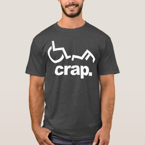 Handicap Wheelchair Funny Wheelchair Fall T_Shirt