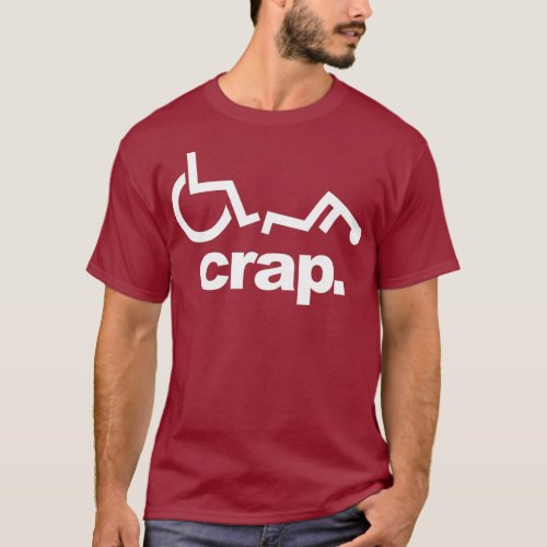 Handicap Wheelchair Funny Wheelchair Fall T_Shirt