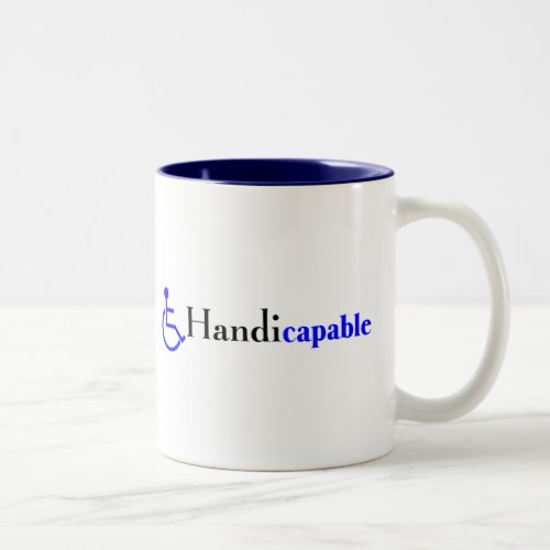 Handicapable Wheelchair Two_Tone Coffee Mug