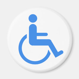 Handicapped blue design! magnet