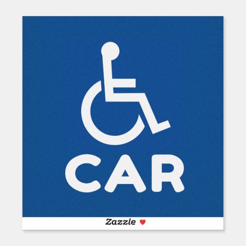 Handicapped Car Sticker