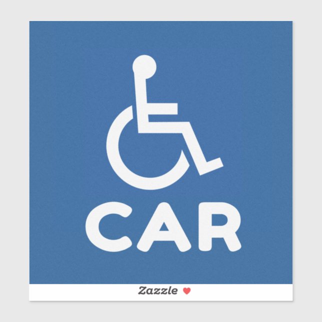 Handicapped Car Sticker (Sheet)