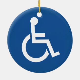 Handicapped Ceramic Ornament