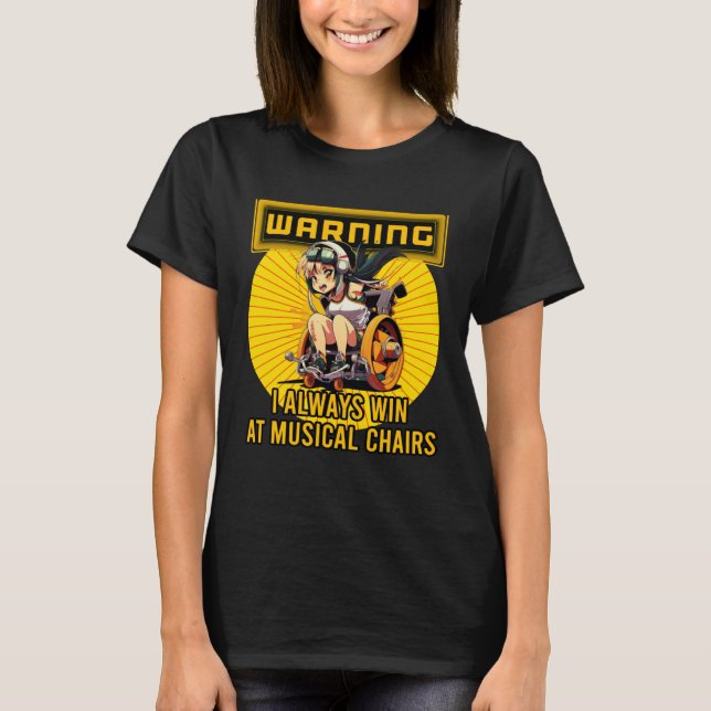 Handicapped Crippled Amputee Disabled Wheelchair H T-Shirt (Front)