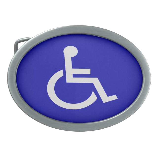 Handicapped Disabled Belt Buckle (Front)