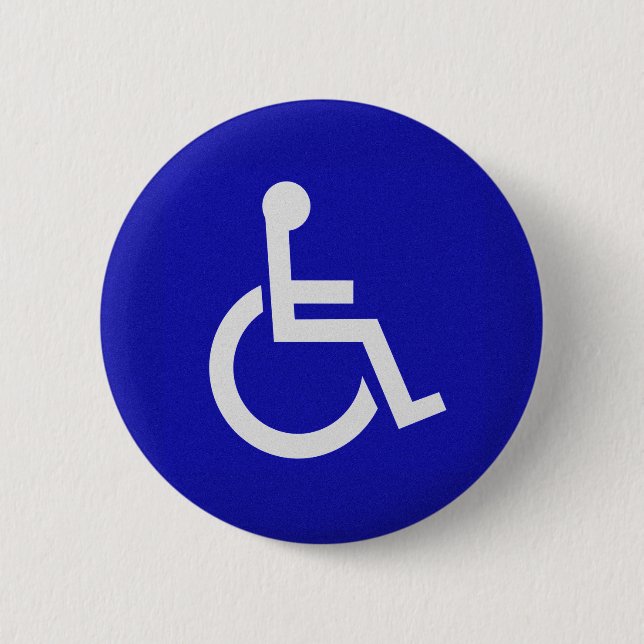 Handicapped Disabled Button (Front)