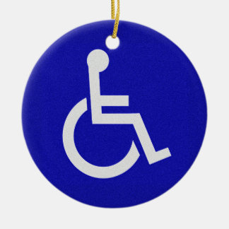 Handicapped Disabled Ceramic Ornament