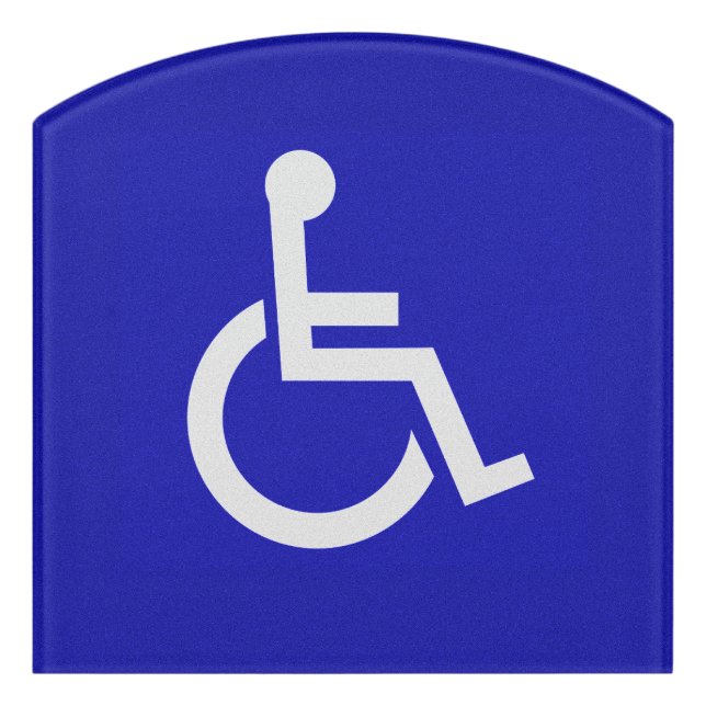 Handicapped Disabled Door Sign (Contour Front)