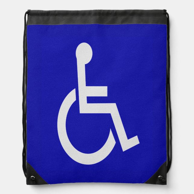 Handicapped Disabled Drawstring Bag (Front)