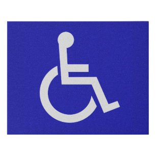 Handicapped Disabled Faux Canvas Print