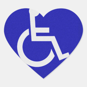 Handicapped Disabled Heart Sticker