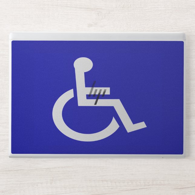 Handicapped Disabled HP Laptop Skin (Front)