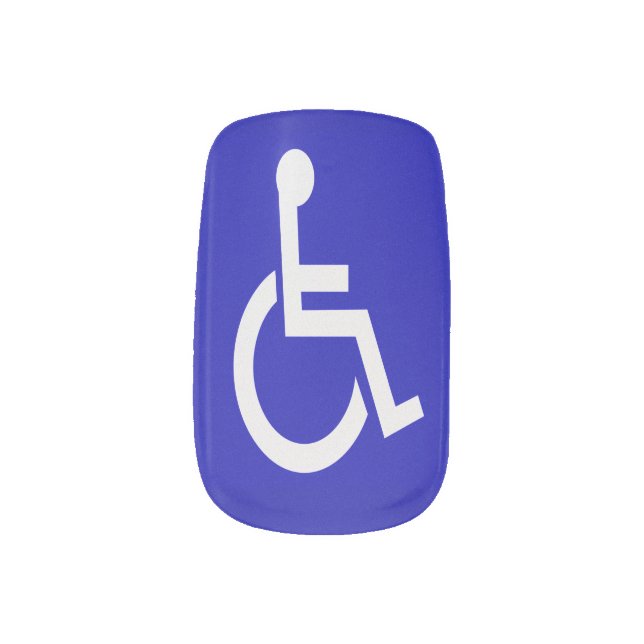 Handicapped Disabled Minx Nail Art (Left Thumb)