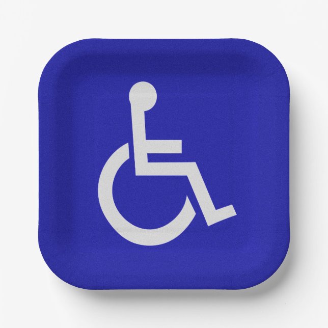 Handicapped Disabled Paper Plates (Front)