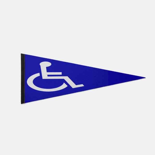 Handicapped Disabled Pennant Flag (Front)