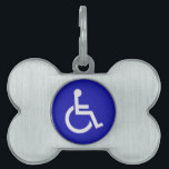 Handicapped Disabled Pet ID Tag<br><div class="desc">Handicapped Disabled,  Handicapped,  Disabled,  Disability</div>