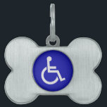 Handicapped Disabled Pet ID Tag<br><div class="desc">Handicapped Disabled,  Handicapped,  Disabled,  Disability</div>