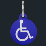 Handicapped Disabled Pet ID Tag<br><div class="desc">Handicapped Disabled, Handicapped, Disabled, Disability</div>
