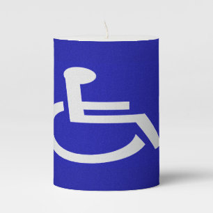 Handicapped Disabled Pillar Candle