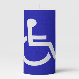 Handicapped Disabled Pillar Candle