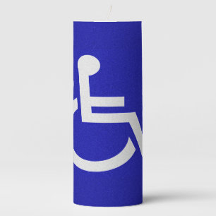 Handicapped Disabled Pillar Candle