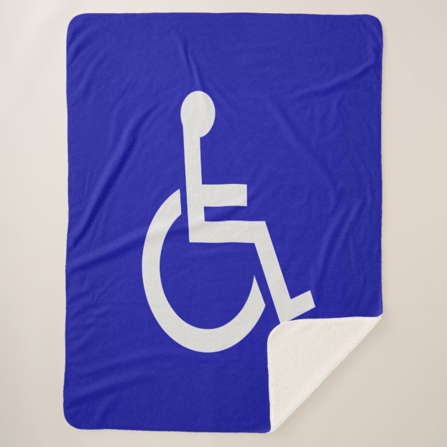Handicapped Disabled Sherpa Blanket (Front)