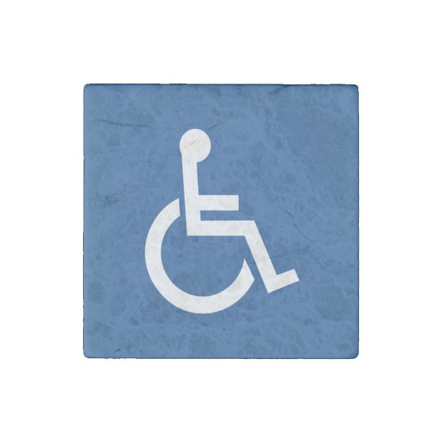 Handicapped, Disabled Stone Magnet (Front)