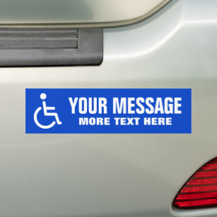 Autocollant pictogramme handicap pour voiture handicap