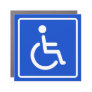 Handicapped disabled symbol blue white magnet sign