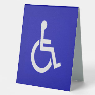Handicapped Disabled Table Tent