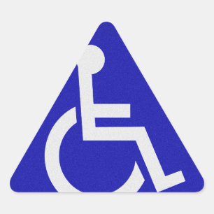 Handicapped Disabled Triangle Sticker