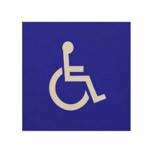 Handicapped Disabled Wood Wall Art