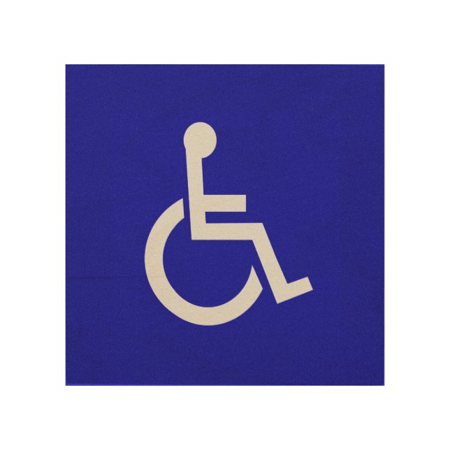 Handicapped Disabled Wood Wall Art (Front)