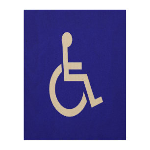 Handicapped Disabled Wood Wall Art