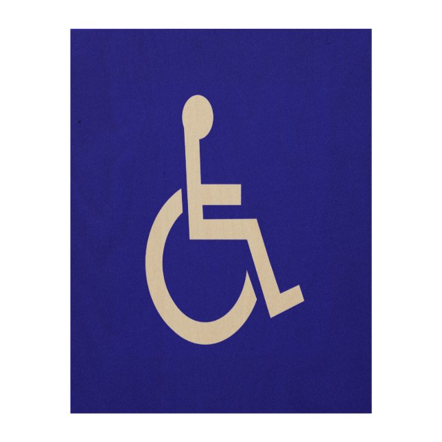 Handicapped Disabled Wood Wall Art (Front)