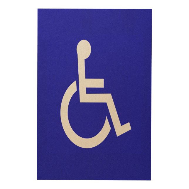 Handicapped Disabled Wood Wall Art (Front)