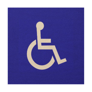 Handicapped Disabled Wood Wall Art