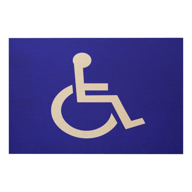 Handicapped Disabled Wood Wall Art (Front)