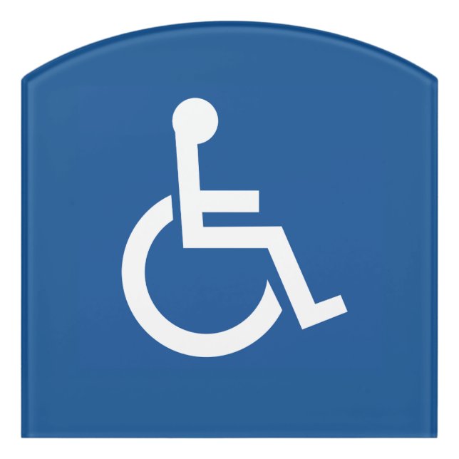 Handicapped Door Sign (Contour Front)