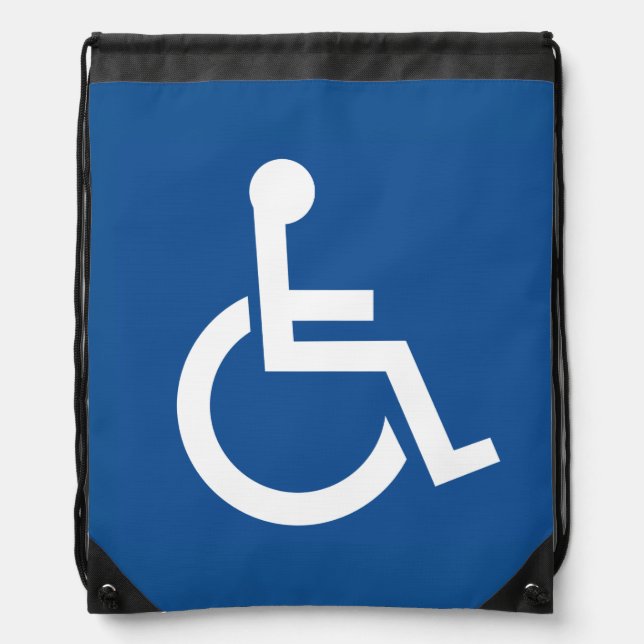 Handicapped Drawstring Bag (Front)
