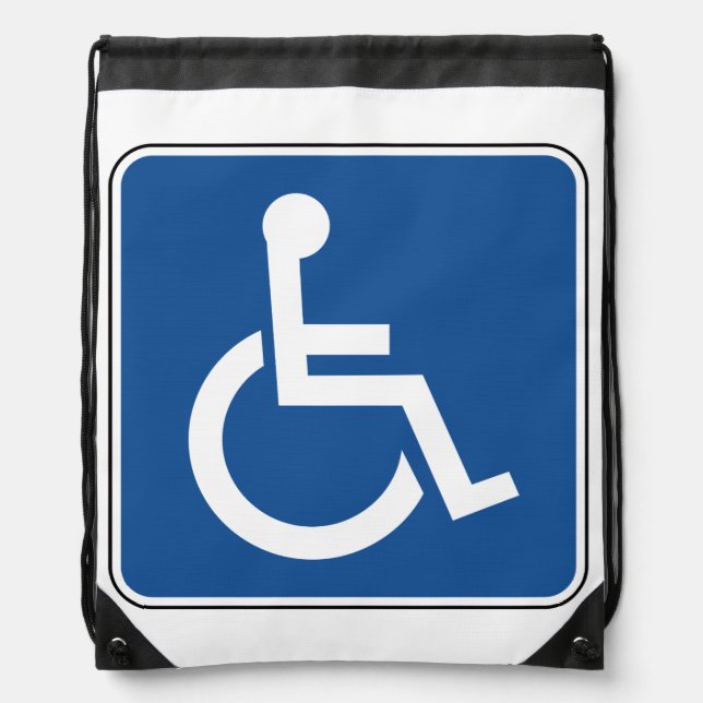 Handicapped Drawstring Bag (Front)