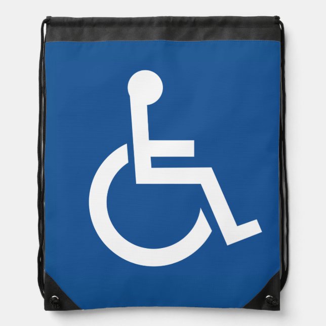 Handicapped Drawstring Bag (Front)