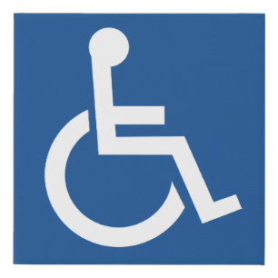 Handicapped Faux Canvas Print