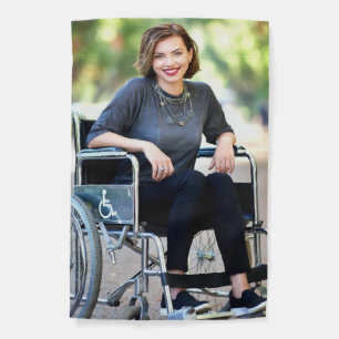 Handicapped Photo Customize Personalize Garden Flag