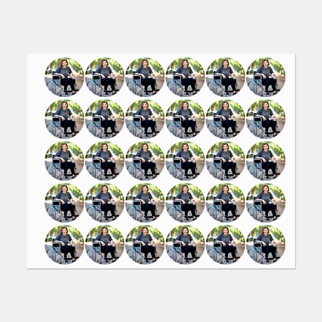Handicapped Photo Customize Personalize Labels (Sheet)