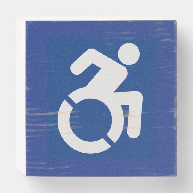 Handicapped Sign Modern (Front Horizontal)