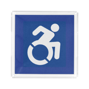 Handicapped Sign Modern Acrylic Tray