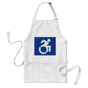 Handicapped Sign Modern Adult Apron