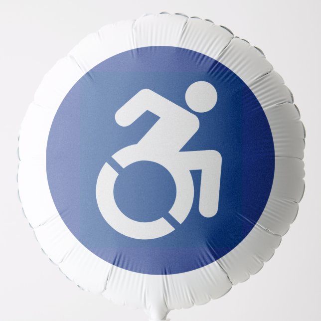 Handicapped Sign Modern Balloon (Front)